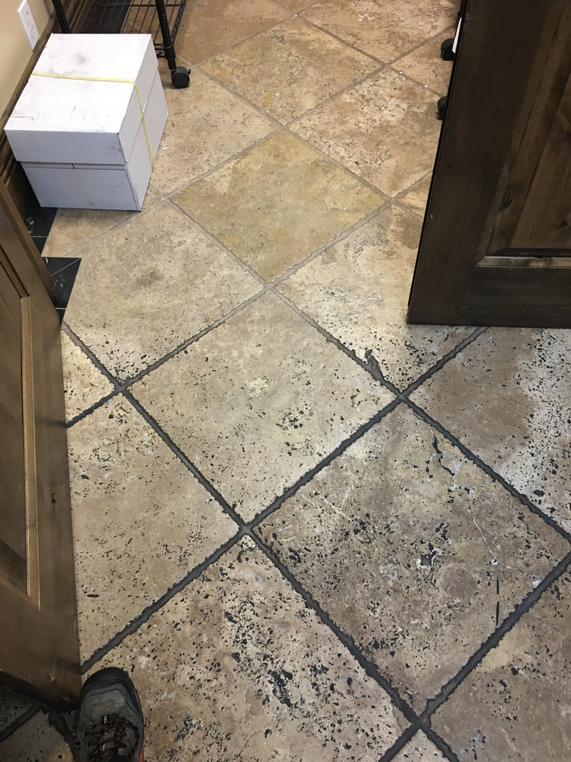 Dirty Tile Compared to Clean Tile